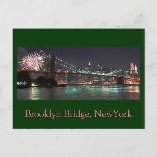 Brooklyn Bridge 2009、Brooklyn Bridge、ニューヨーク ポストカード (正面)