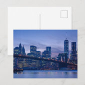Brooklyn Bridge at Dusk ポストカード (正面/裏面)