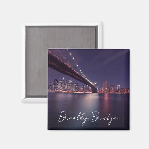 Brooklyn Bridge at Night,マンハッタンライトマグネット マグネット