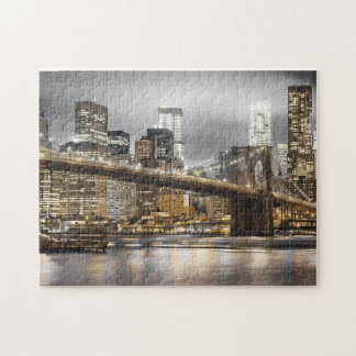 Brooklyn Bridge New York Night Jigsaw Puzzle ジグソーパズル