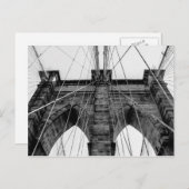 Brooklyn Bridge Photo in Black and White ポストカード (正面/裏面)
