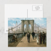 Brooklyn Bridge Promenade, New York City ポストカード (正面/裏面)