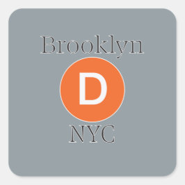 Brooklyn D Train スクエアシール