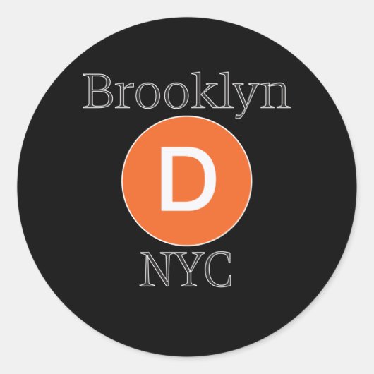 Brooklyn D Train ラウンドシール (正面)