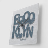Brooklyn Denim Letter Wall Clock スクエア壁時計 (傾斜)