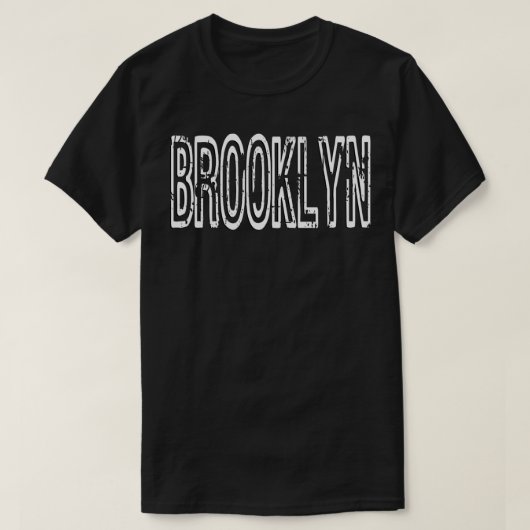 Brooklyn Distressed Letters Pullover  Tシャツ (デザイン正面)