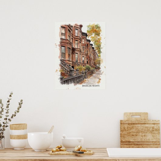 Brooklyn Heights Brooklyn ポスター (キッチン)