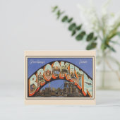 Brooklyn New York 1943ポストカードからの挨拶 ポストカード (スタンド正面)