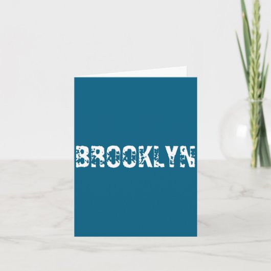 Brooklyn New York City Nyc White Text Nostalgic  カード (正面)