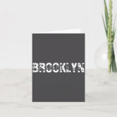 Brooklyn New York City Nyc White Text Nostalgic  カード (正面)