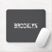 Brooklyn New York City Nyc White Text Nostalgic  マウスパッド (マウス)