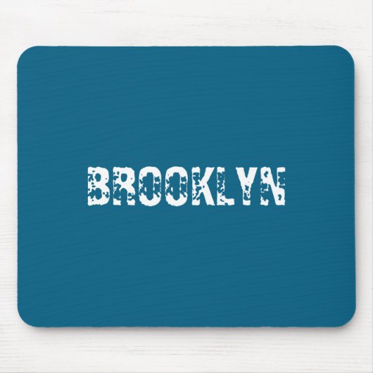 Brooklyn New York City Nyc White Text Nostalgic  マウスパッド (正面)