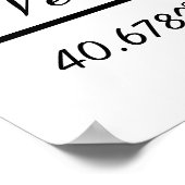 Brooklyn New York Coordinatesポスター ポスター (角)