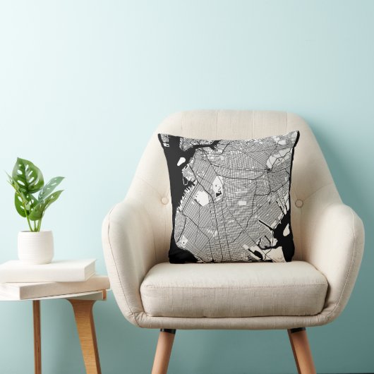 Brooklyn New York Map クッション (椅子)