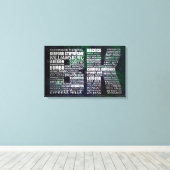Brooklyn New York Typographic Canvas Print キャンバスプリント (インサイチュ (ウッドフロア))