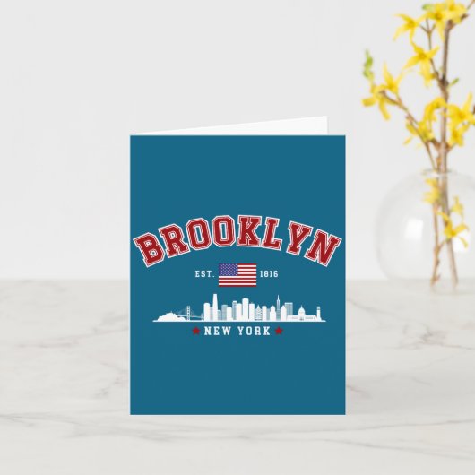 Brooklyn Ney York Est 1816  カード (黄色い花)