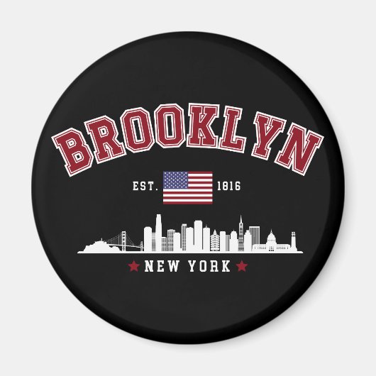 Brooklyn Ney York Est 1816 マグネット (正面)