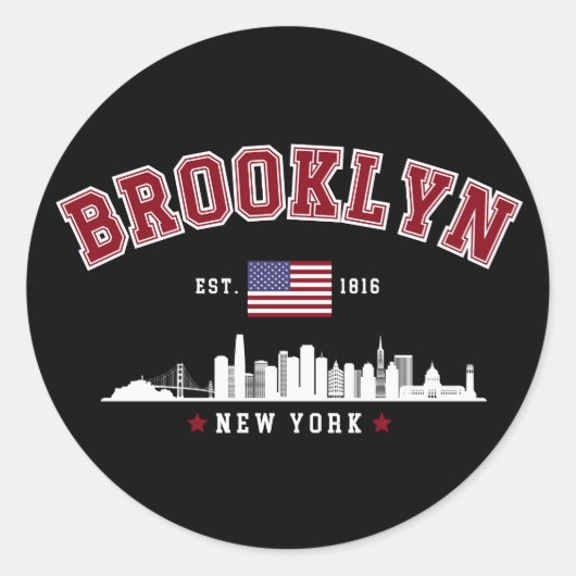 Brooklyn Ney York Est 1816 ラウンドシール (正面)