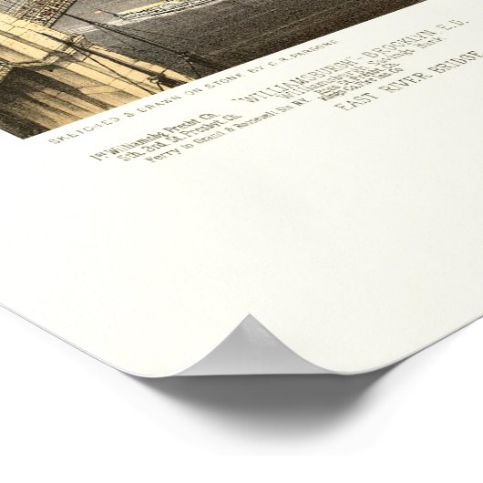 Brooklyn, NY Panoramic Map - 1879 ポスター (角)