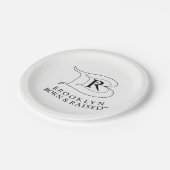 BROOKLYN & RAISE生まれロゴプレート ペーパープレート (アングル)