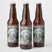 Brooklyn the Weimaraner – ビパーソナライズされたールラベル ビールラベル (ボトル)
