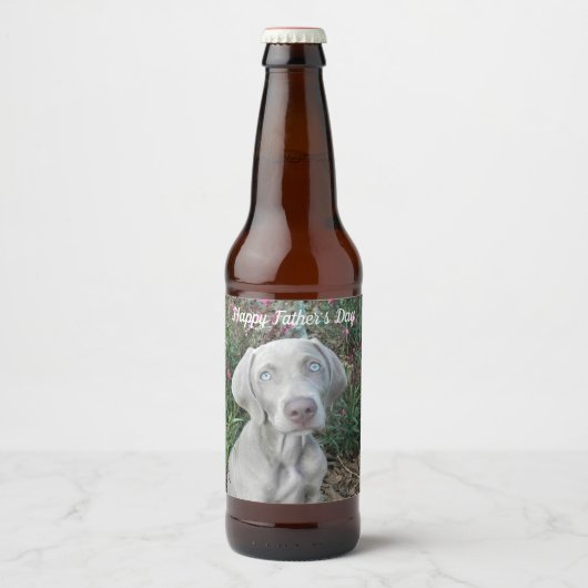 Brooklyn the Weimaraner – ビパーソナライズされたールラベル ビールラベル (正面)