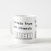 Brooks周期表名mug コーヒーマグカップ (正面左)