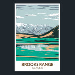Brooks Range Mountains Alaska Vintage ポスター<br><div class="desc">The Brooks Range is a range of mountains in Alaska and stretch into Canada's Yukon Territory.</div>