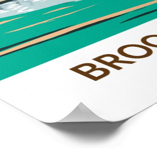 Brooks Range Mountains Alaska Vintage ポスター (角)