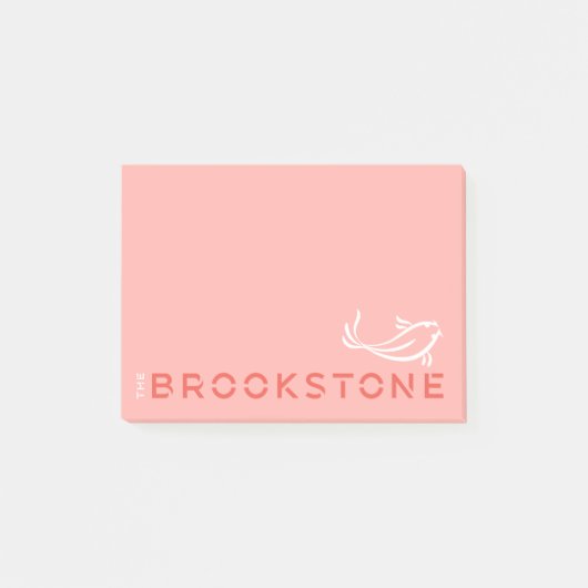 Brookstoneロゴのメモ帳 ポストイット (正面)