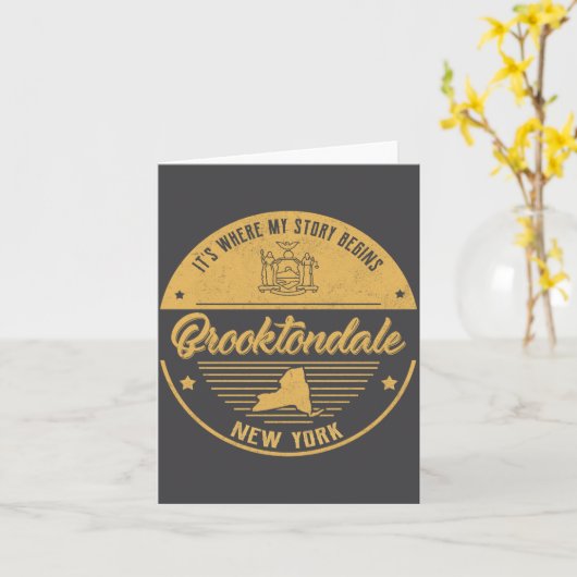 Brooktondale New York Its Where My Story Begins _2 カード (黄色い花)