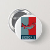 BrookTrout Iconizedの淡水魚種 缶バッジ (正面&裏面)