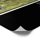 Brookville Lake Indiana衛星画像ポスター ポスター (角)