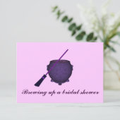 Broom & Cauldronを使用した「ブライダルシャワーの醸造」 ( 招待状 (スタンド正面)