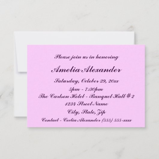 Broom & Cauldronを使用した「ブライダルシャワーの醸造」 ( 招待状 (裏面)