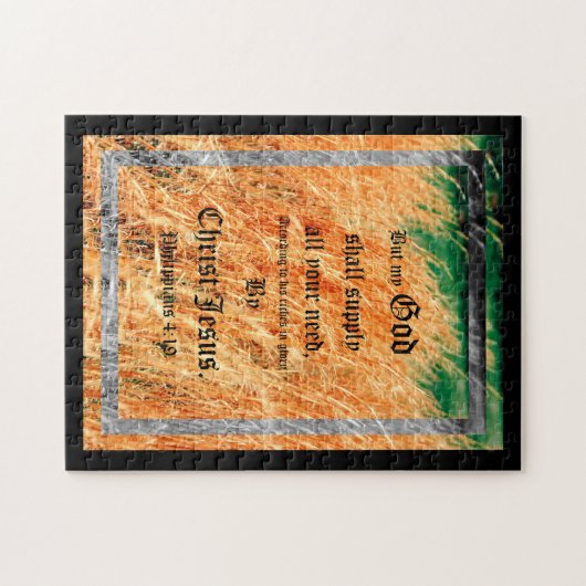 Broom Sage Abstract Philippians 4vs19 ジグソーパズル (横)