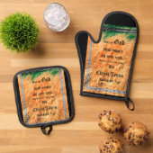 Broom Sage Abstract Philippians 4vs19 鍋つかみ&鍋敷きセット (トップダウン)