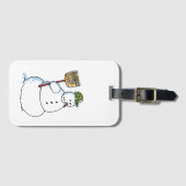 Broom Snowman luggage tag ラゲッジタグ (正面横)