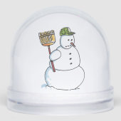 Broom Snowman snow globe (正面)
