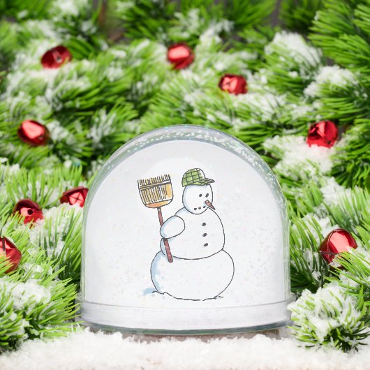 Broom Snowman snow globe (クリスマス)