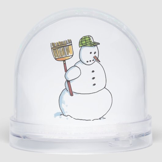 Broom Snowman snow globe (裏面)