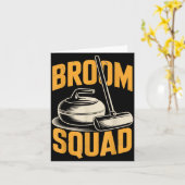Broom Squad Ice Sweeng Rock Stone Sliding Curling  カード (黄色い花)