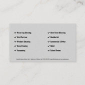 Broom & Vacuum – ハウスクリーニングサービス 名刺 (裏面)