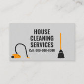 Broom & Vacuum – ハウスクリーニングサービス 名刺 (正面)