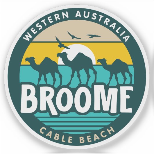 Broome, Western Australiaステッカー シール (正面)