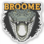 Broome, Western Australia Crocodileステッカー シール (正面)