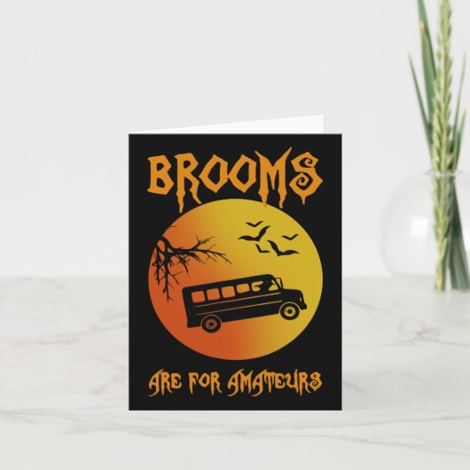 Broomsはアマチュアバスドライバハロウィーン男性W用 カード (正面)