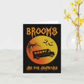 Broomsはアマチュアバスドライバハロウィーン男性W用 カード (黄色い花)