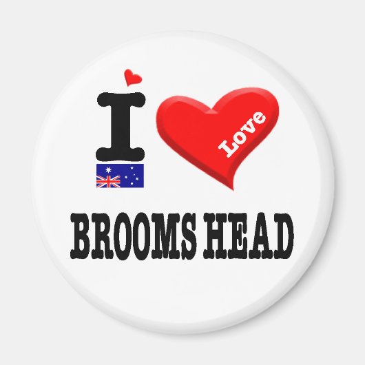 BROOMS HEAD - I Love マグネット (正面)