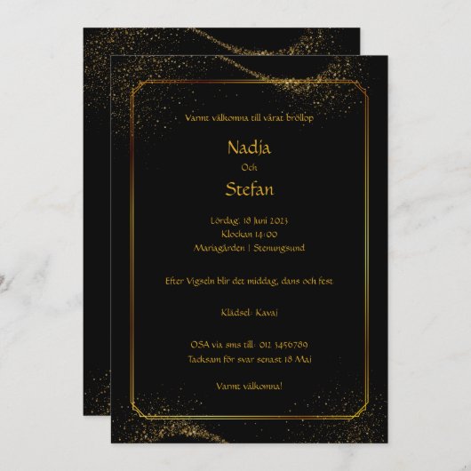 Brorlopsinbjudan, Allt i ett, inbjudan, OSA & info 招待状 (正面/裏面)